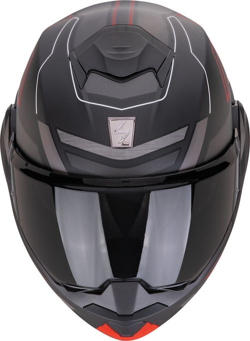 Купить Мотошлем Трансформер Scorpion EXO EXO Tech Evo Conquer / Матовый / Черно-красный