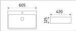 Умывальник CeramaLux D1338