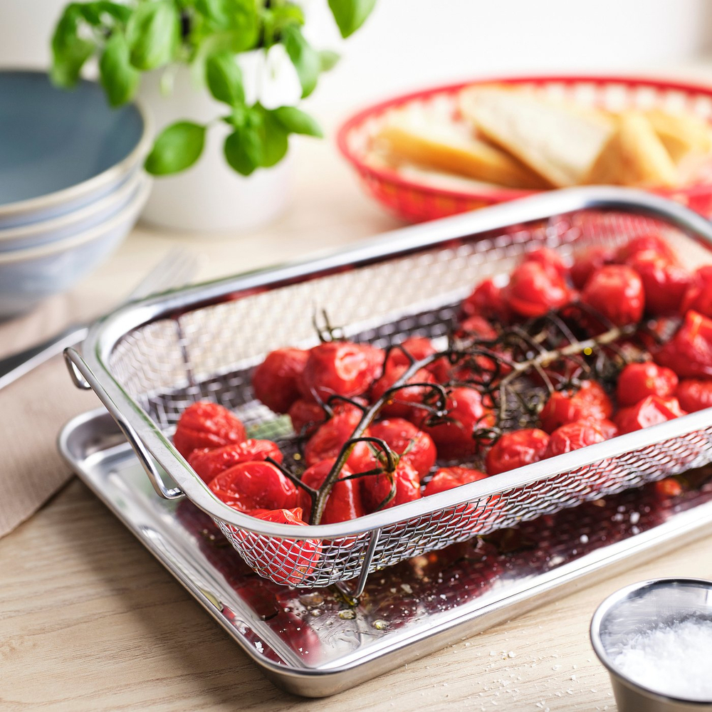 IKEA GRILLTIDER  (ИКЕА ГРИЛЛТИДЕР)  -  Корзина для гриля - нержавеющая сталь 33x19 см