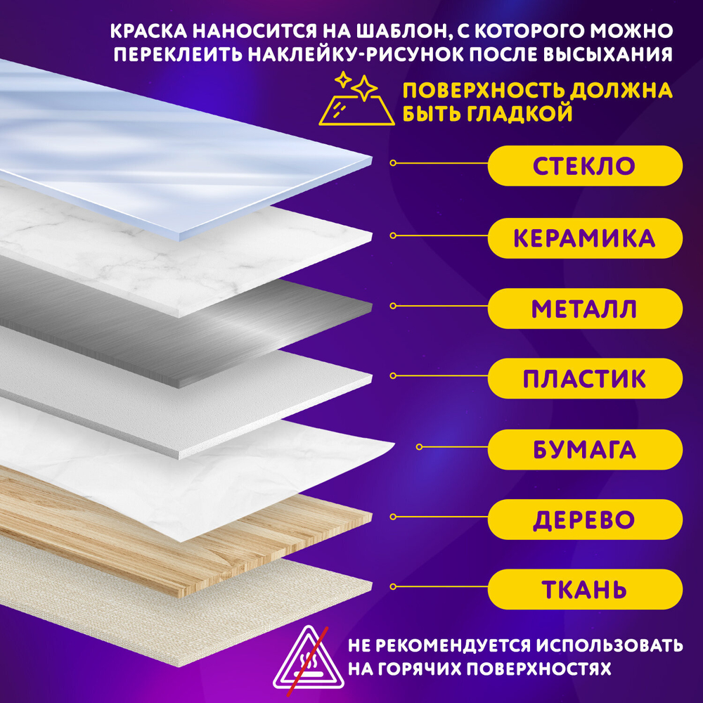 Краски витражные ЮНЛАНДИЯ "НЕОНЧИКИ", 5 цветов светящихся в темноте + 1 черный, 20 мл, шаблоны, 191760
