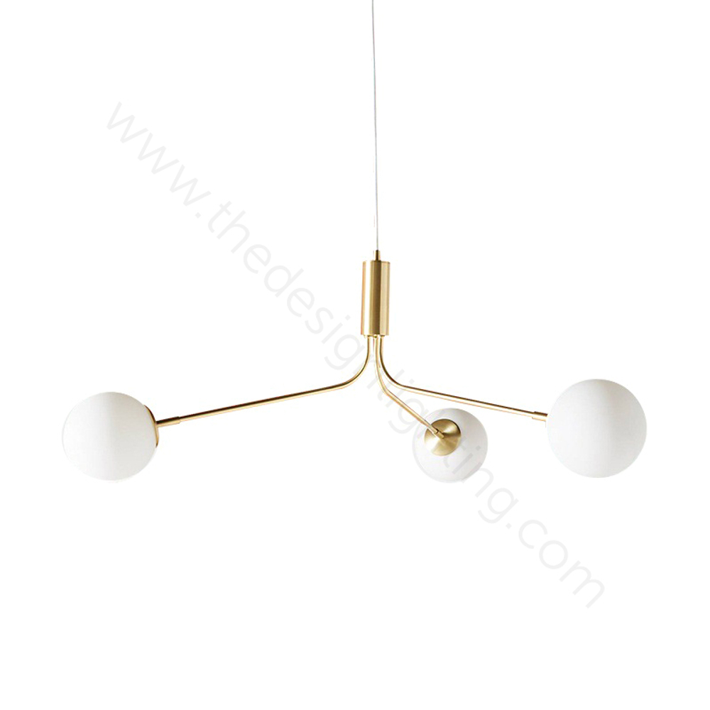 Pendant design lamp Apiales by Nuura (Gold) (3 lampshade )