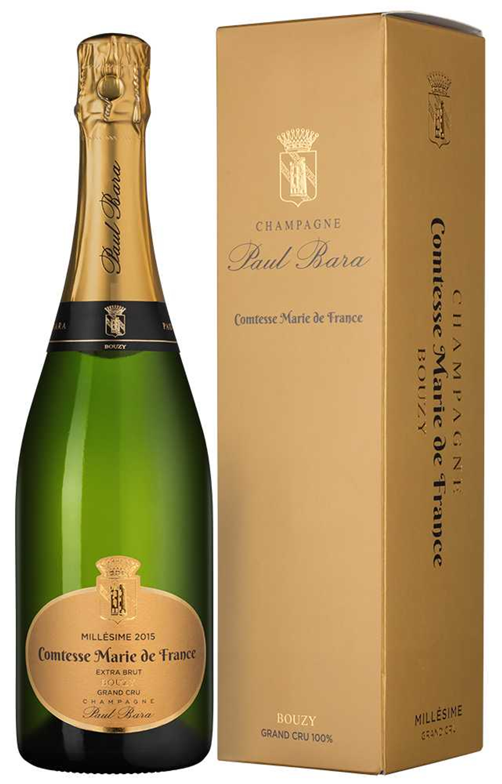 Шампанское Paul Bara Comtesse Marie de France Grand Cru Brut, 0.75 л - 2015 год — 0.75 л, подарочная 2015