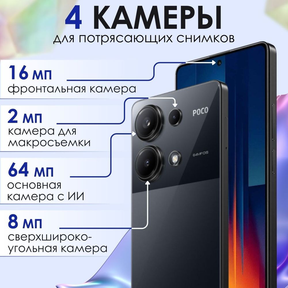 Смартфон POCO M6 Pro 12/512 ГБ, Black (черный)