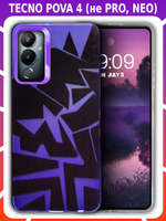 Дизайнерский чехол из пластика для TECNO POVA 4 (не PRO,NEO) с усиленной защитой камеры и глянцем