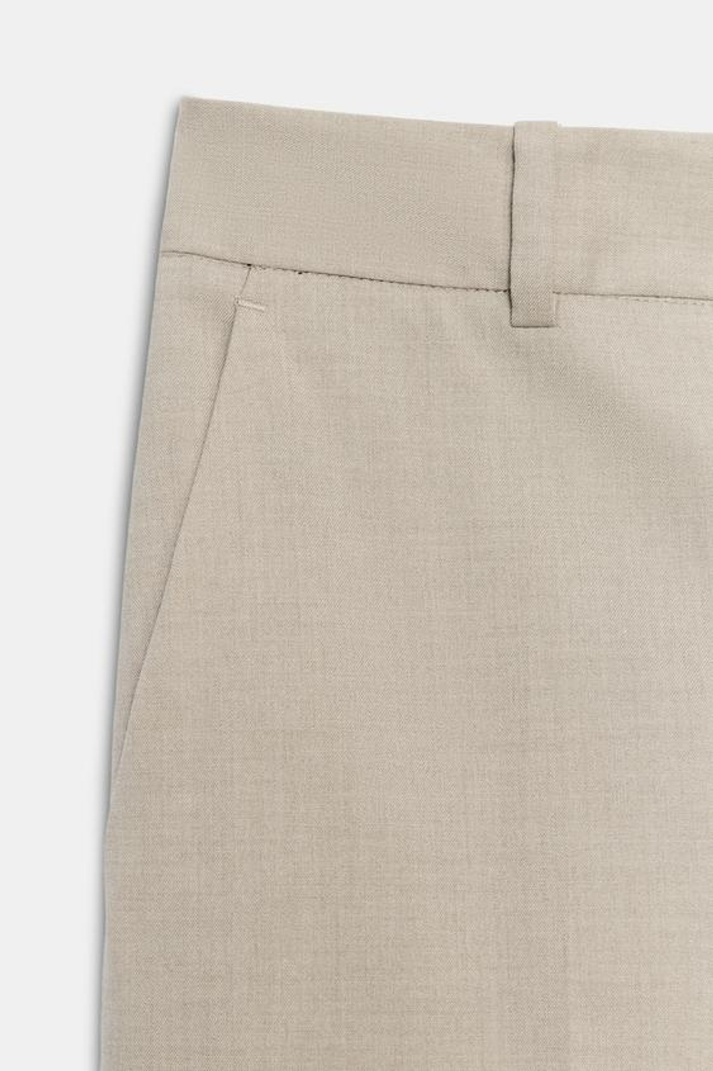 ZARA УКОРОЧЕННЫЕ БРЮКИ С НИЗКОЙ ПОСАДКОЙ, ПЕСОЧНЫЙ