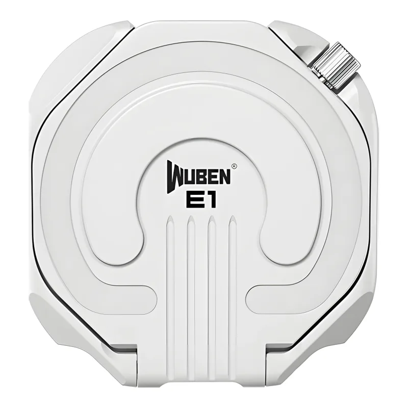 Фонарь для смартфона Wuben E1, белый - вид спереди, логотип и корпус
