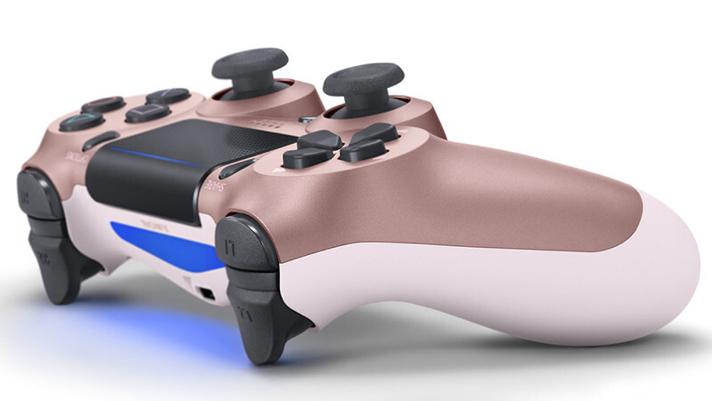 Беспроводной геймпад DualShock 4 для PS4 (Rose Gold (розовое золото), 2ое поколение, China)