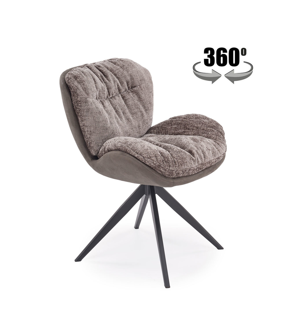 Стул HALMAR K599 серый/черный, поворотный