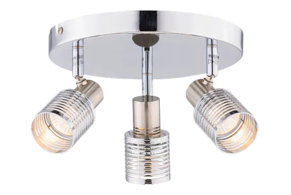 Светильник Sfera Sveta 8745-03/P102 CH+SN, 3×15 Вт, никелевый и сатиновый