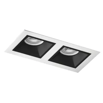 Комплект из светильника и рамки 2*GU5.3 D5260707WMOD черный/белый Domino Lightstar