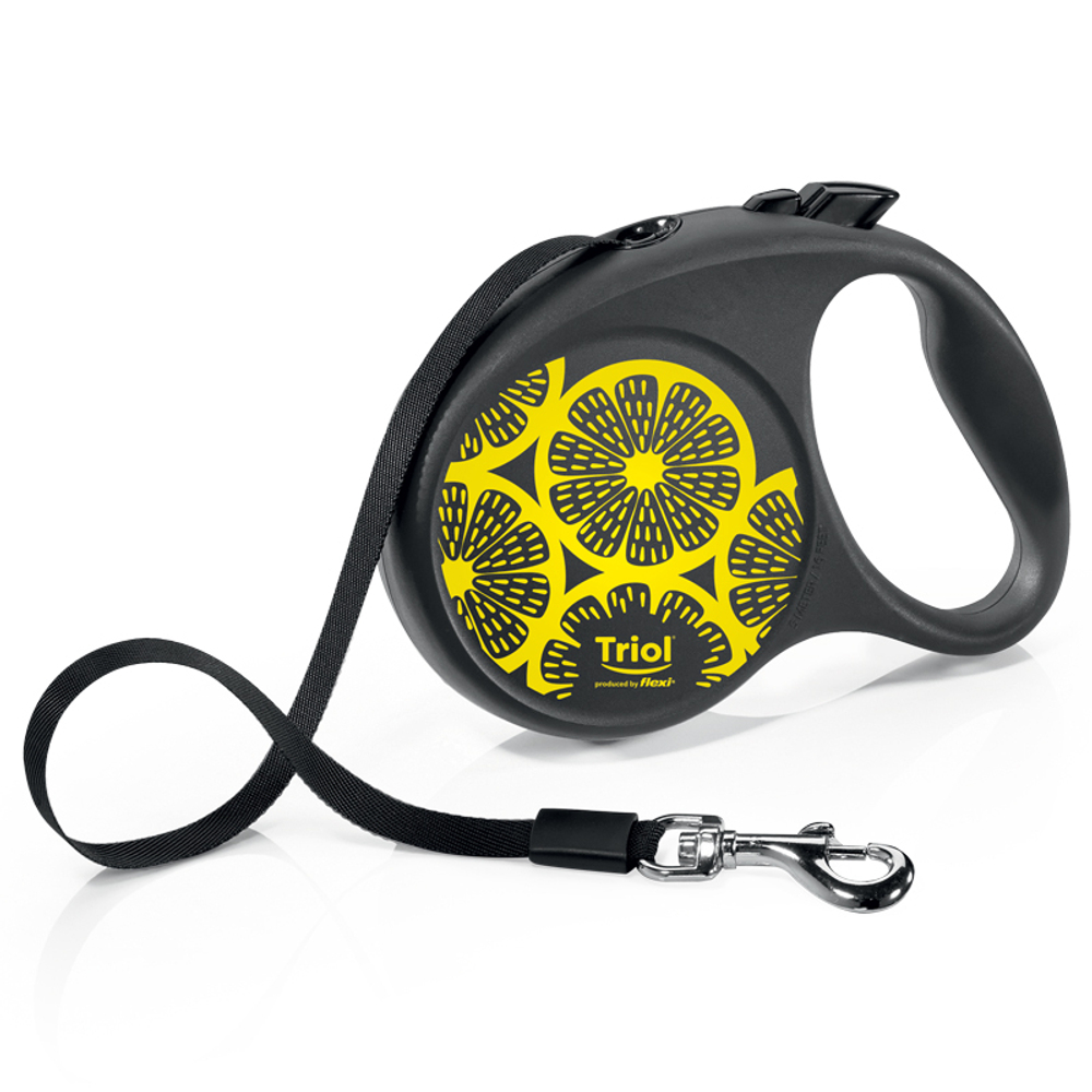 Поводок-рулетка для собак Flexi Joy Lemon L 5м до 50кг, лента, Triol
