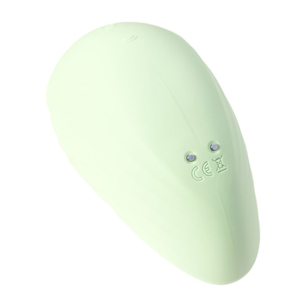 Салатовый вакуум-волновой стимулятор клитора 9,1см Satisfyer Pearl Diver