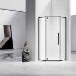 Душевой уголок Vincea Слим-Н (Slim-N) VSP-4SN900CLB, 900*900, черный, стекло прозрачное