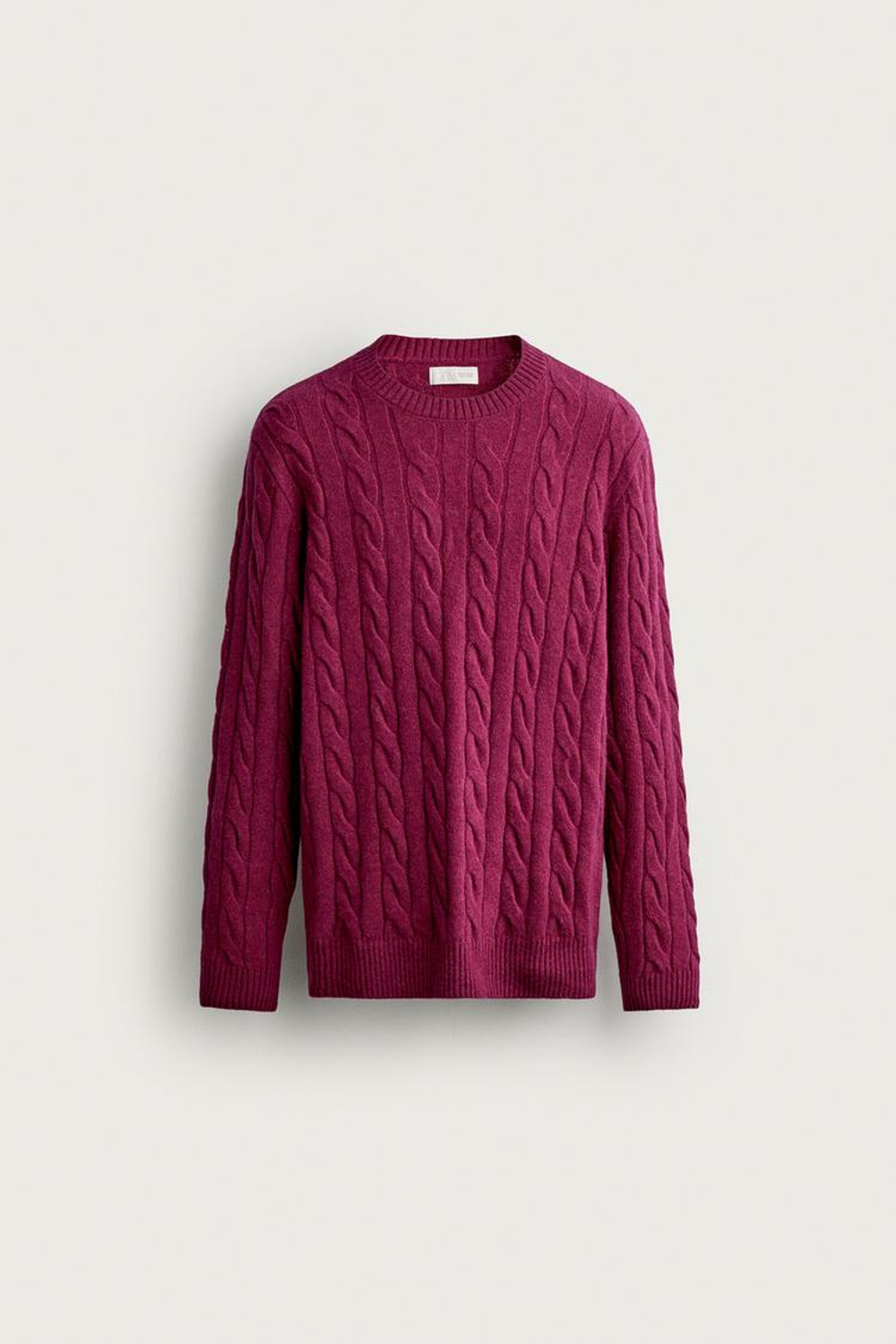 ZARA СВИТЕР КЛАССИЧЕСКОГО КРОЯ, ЦВЕТ ФУКСИИ