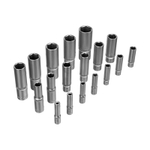 Набор инструментов, 1/2", 3/8", 1/4", пластиковый кейс 215 предм. Сибртех