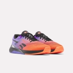 Кроссовки мужские Reebok Nano X5 (Фиолетово-Оранжевые)