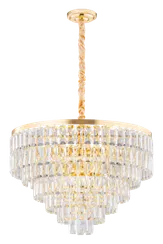 Люстра подвесная NewRgy 2752E/16A GOLD+CLEAR, 16×40 Вт, золотая и прозрачная