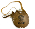 Фляга 42 унции СССР, 1.24л в кожаном чехле, FL42-5K