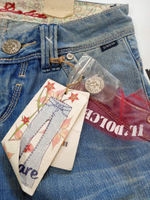Джинсы IL'DOLCE jeans flare.Цвет голубой с эффектом потёртости. Размер walst:25 -40/42 русский