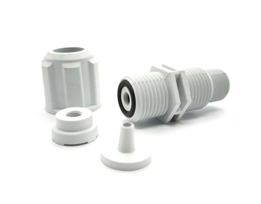 Клапан впрыска Seko под трубку 4х6 мм, резьба 3/8" -1/2", PVDF-T/FPM, арт.9900107158, Италия