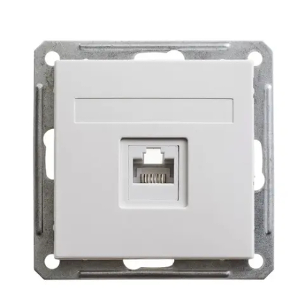 W59 РОЗЕТКА компьютерная RJ45 кат. 5e, механизм, БЕЛЫЙ