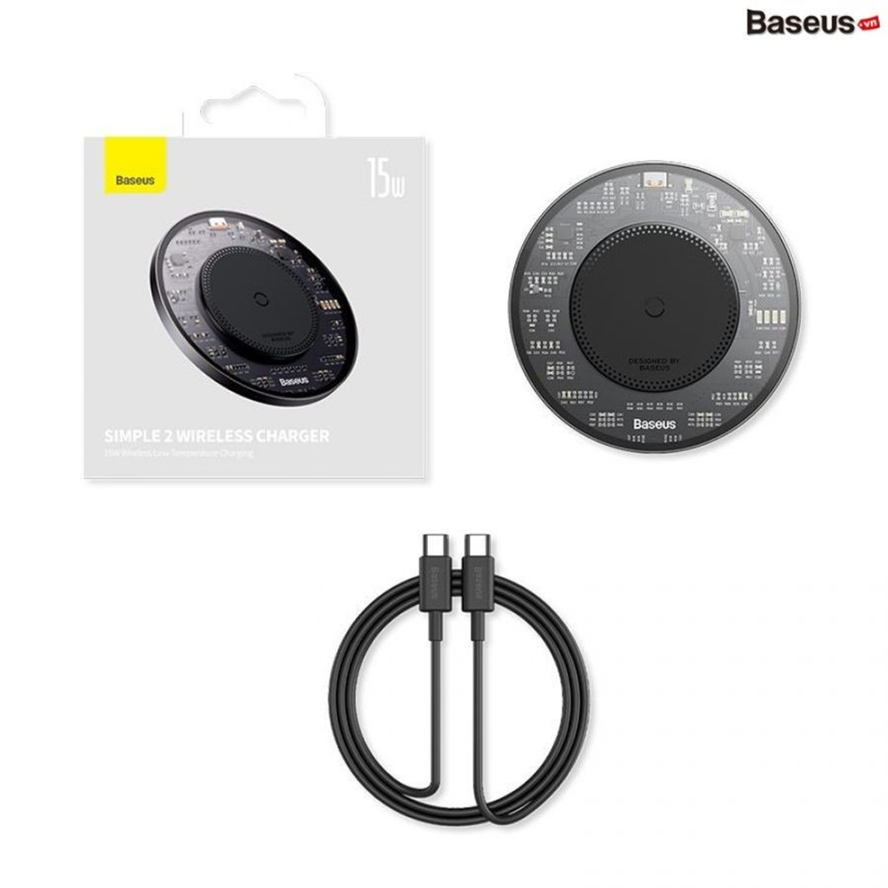 Беспроводное зарядное устройство Baseus Simple 2 Wireless 15W CCJJ050001 черное