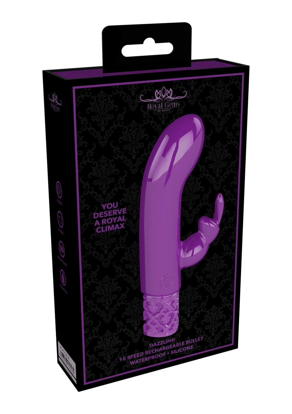 Фиолетовый мини-вибратор Dazzling - 11,8 см. (Цвет: фиолетовый)