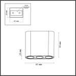 7092/8CL HIGHTECH ODL25 335 Потолочный светильник черный/металл/акрил IP20 LED 5W 380Лм 3000K 220V SMALL