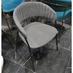 Стул Bradex Home Turin серый с чёрными ножками