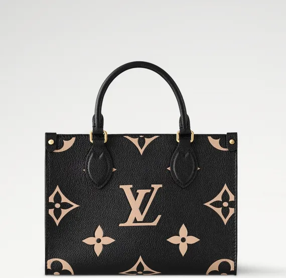 Сумка Louis Vuitton Onthego черный/бежевый