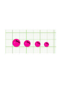 Шарики вольфрам с прорезью Fish Crystal для монтажа рыболовных оснасток Pink 0.75г (5 упаковок)