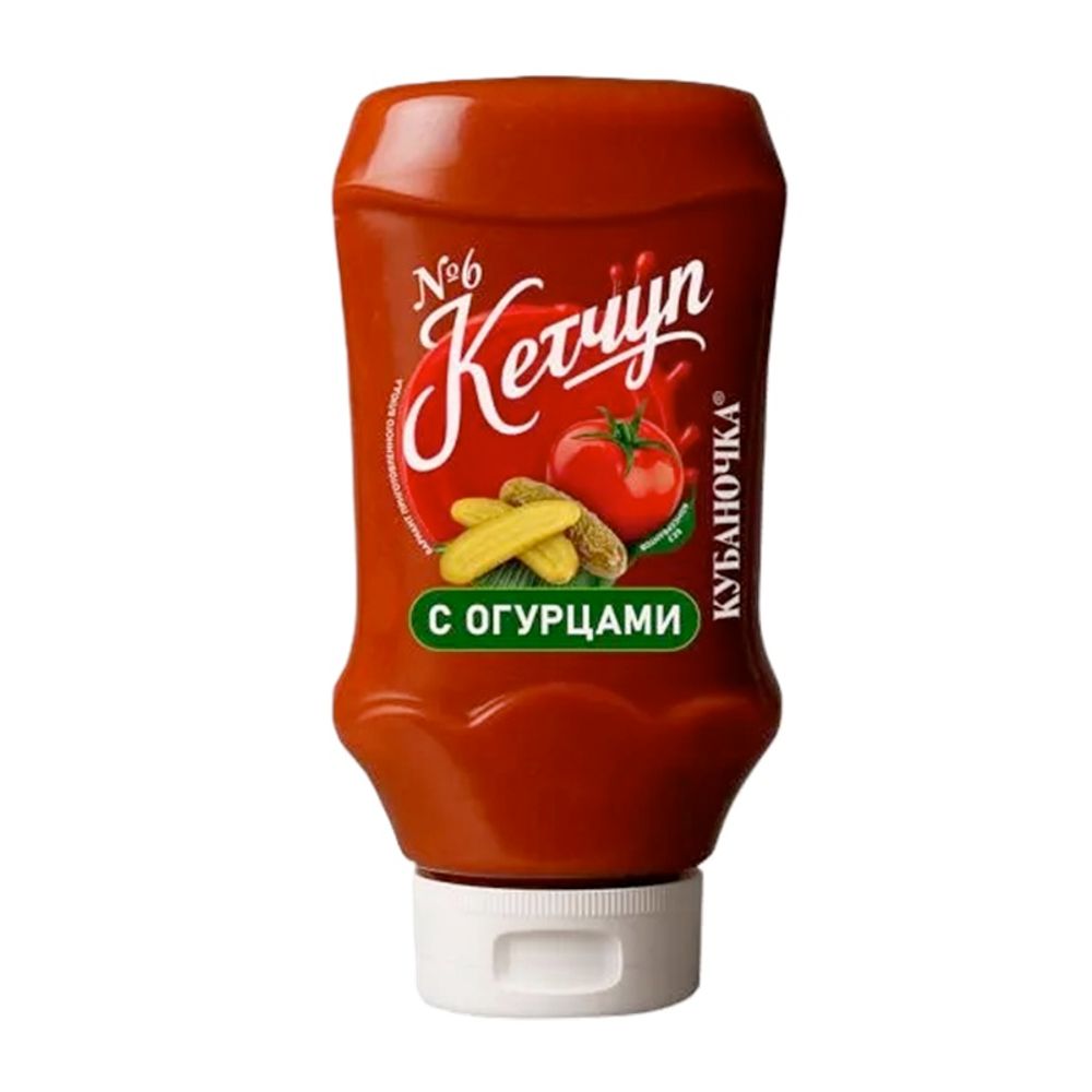 Кетчуп №6 с огурцами ТМ Кубаночка ПЭТ 260 гр