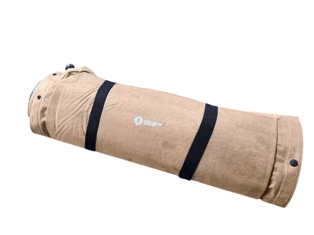 Самонадувающийся туристический коврик Crusoe Camp M7 (198x63x7 см), микрозамша, с кнопками — фото 8