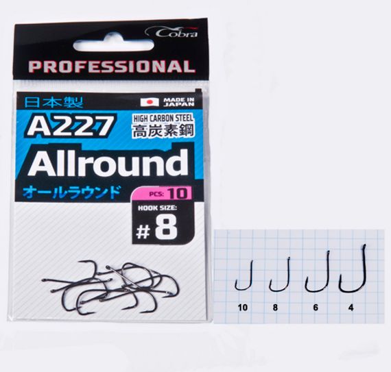 Крючки Cobra Pro AIIROUND A227 №6, 7 шт.