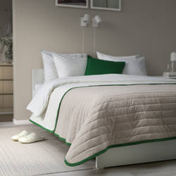 IKEA VETEJORDFLY  (ИКЕА ВЕТЕЙОРДФЛИ)  -  Покрывало - белое/бежевое 160x250 см
