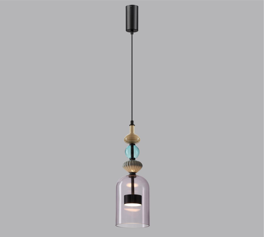 5046/12LA L-VISION ODL24 368 черный/фиолетовый/металл/стекло/керамика Подвес LED 12W 4000К 1400Лм PALLETA