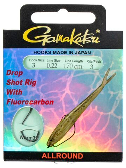 Крючки с поводком Gamakatsu BOOKLET BREAM COM 1100B разм. 03-0.22мм 170см 3шт.