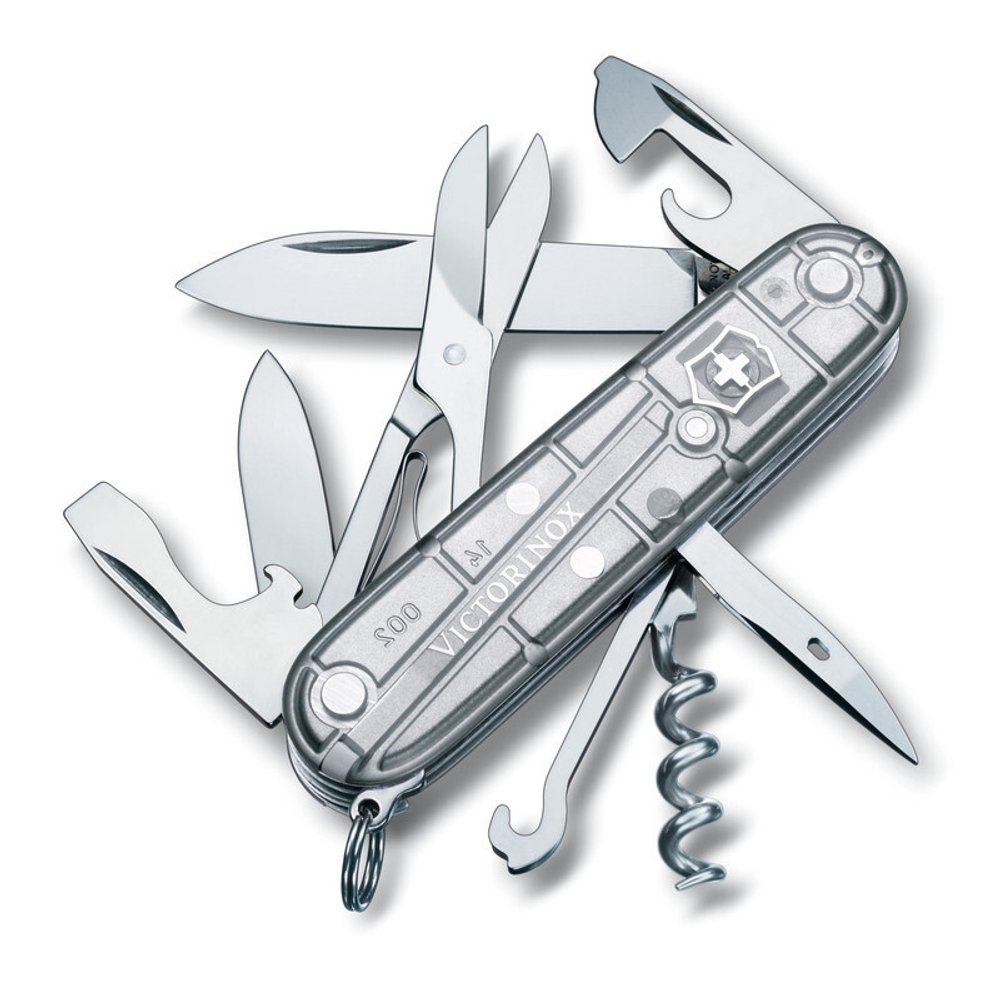 Нож Victorinox Сlimber серебристый прозрачный, 1.3703.T7