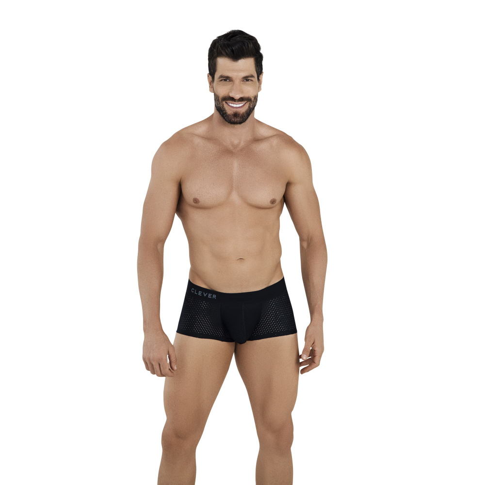Черные трусы-хипсы с эффектом перфорации Zurich Latin Boxer (Размер: S) (Цвет: черный)