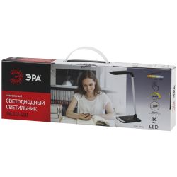 Настольный светильник ЭРА NLED-460-14W-W-G светодиодный с ночником на основании белый с золотом | Светодиодные настольные лампы
