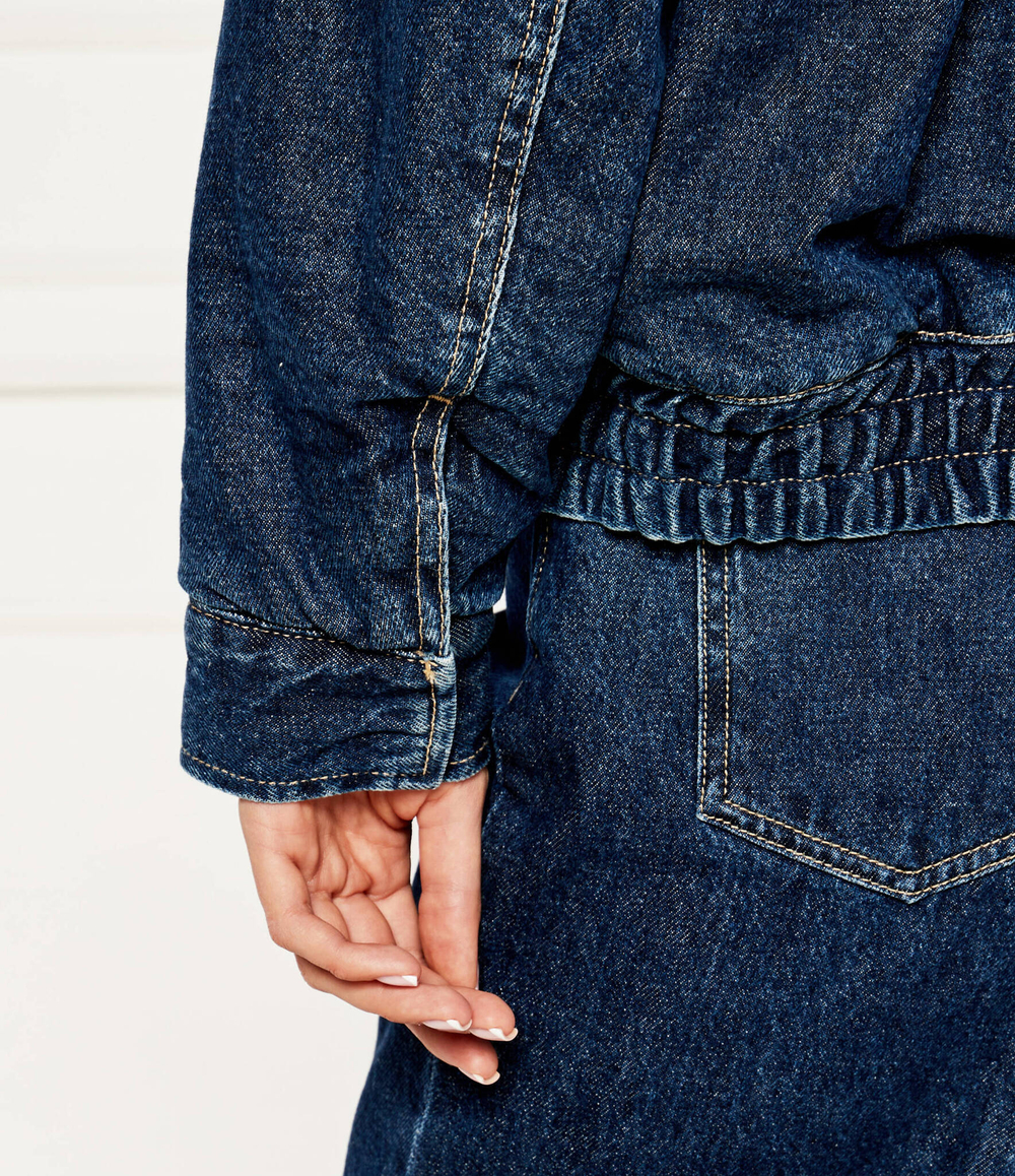 Джинсовая куртка бомбер CALVIN KLEIN JEANS - голубой(J20J224717)