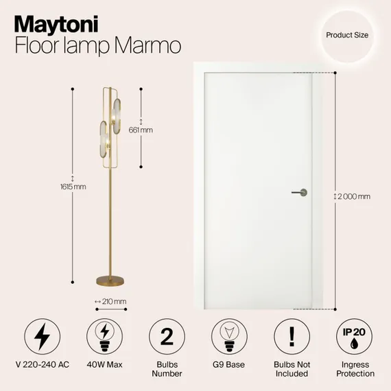 Торшер Marmo MOD099FL-02G Maytoni