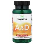 Swanson Vitamins, витамины A и D, 250 мягких таблеток