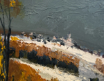 Картина "Покров" в раме, художник Д.Н. Сенников. оргалит, масло, 31х61 см, 1999 год