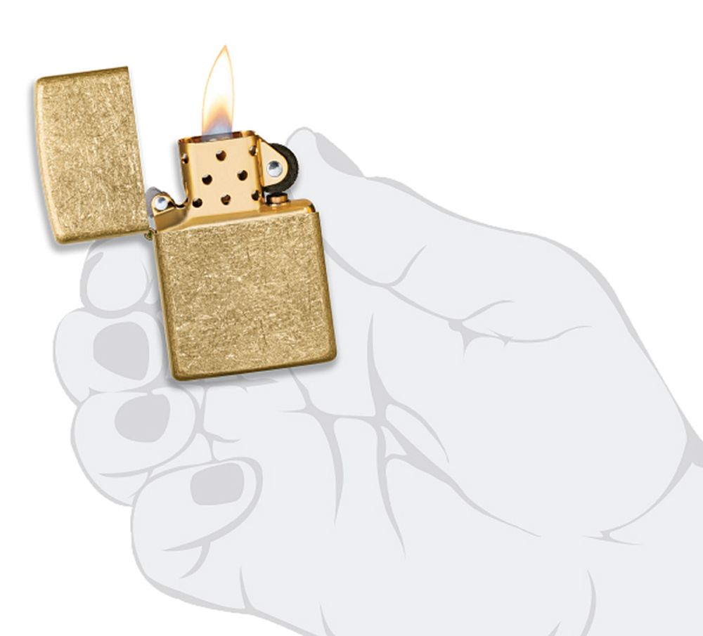 Зажигалка ZIPPO Classic Tumbled Brass (49477) 4