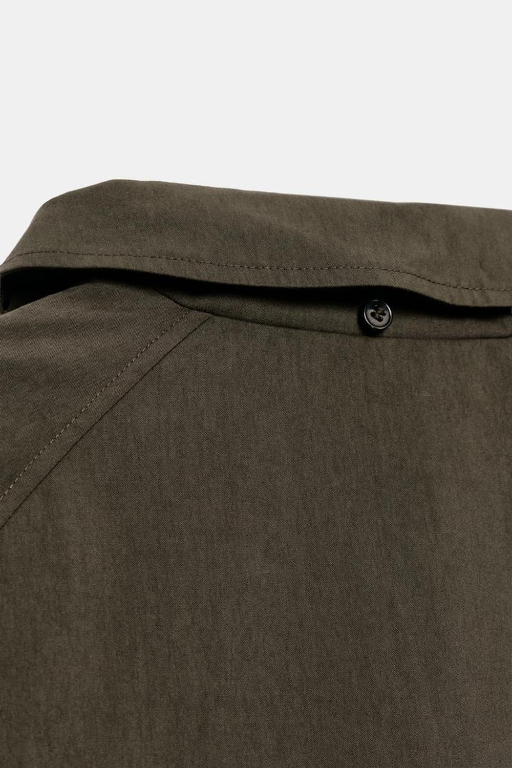 ZARA КОРОТКАЯ КУРТКА-ТРЕНЧ С КАПЮШОНОМ, ХАКИ