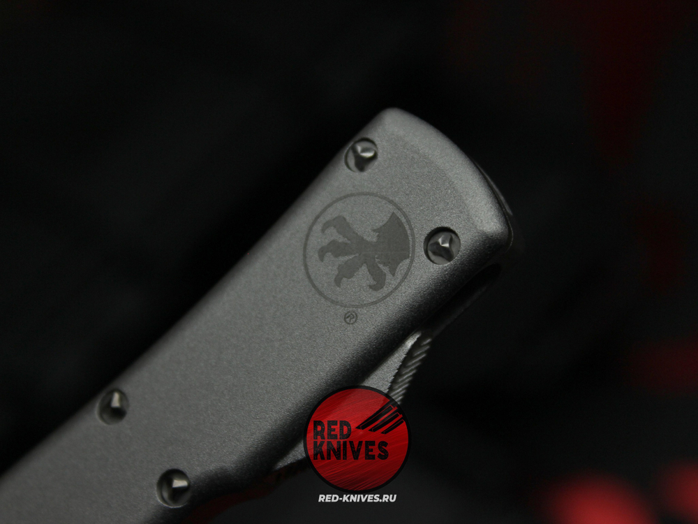 Нож Microtech UTX-70 A+++ GRAY D/E - серый апокалиптик клинок, серая рукоять