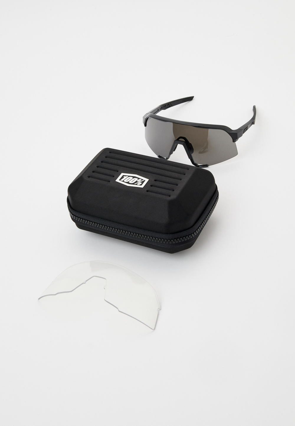 Спортивные очки с диоптриями 100% S3 Gloss Black Matte Black - Black Mirror Lens
