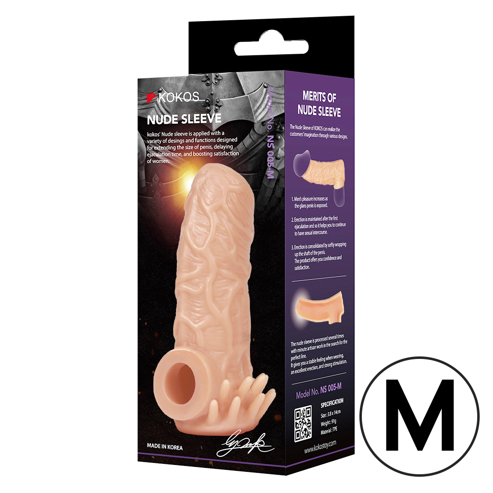 Насадка Nude Sleeve реалистичная телесная TPE KOKOS NS-005-M