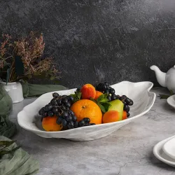 Салатник 2300 мл 43,5*26 см h7,8 см овальный Oyster белый фарфор P.L. Proff Cuisine [2]